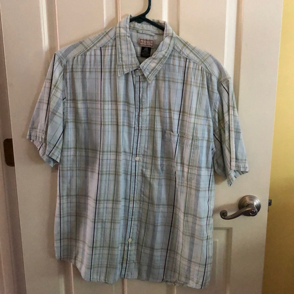 Men’s Arizona brand shirt sleeve button down shirt